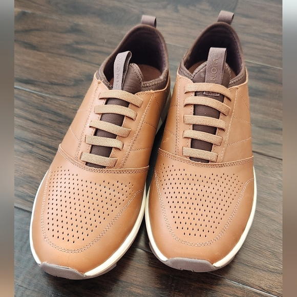 Men's Brown Leather Sneakers - Picture 8 of 12